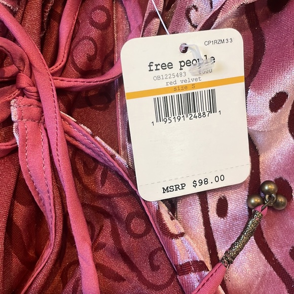 Free people pink velvet bodysuit size small intimately - Picture 11 of 11